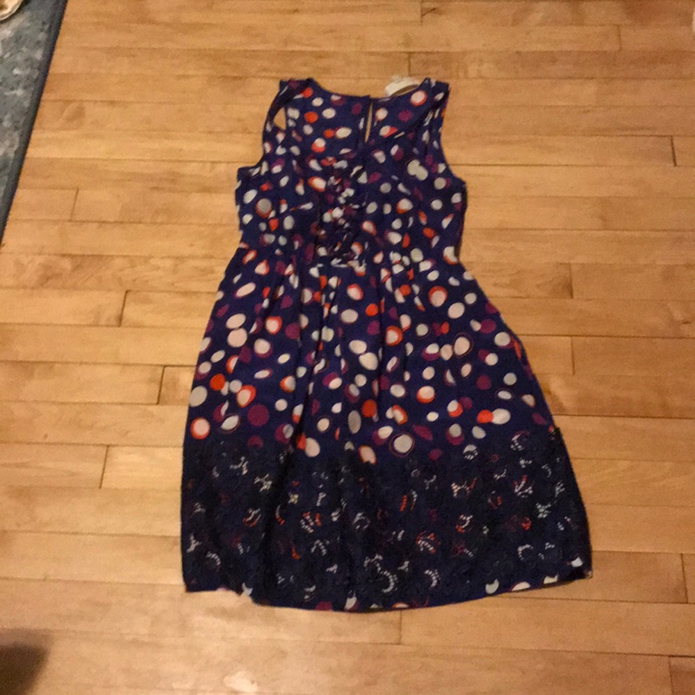 Dress with polka dots. Silk.